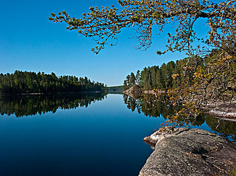 加拿大,安大略省,公园,湖,荒野,安静,水