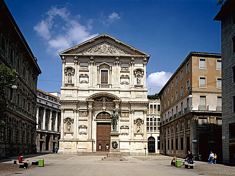 西部,建筑,教堂,纪念建筑,米兰,伦巴第,意大利,欧洲