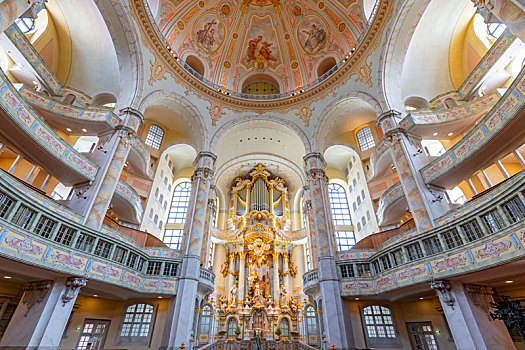 室内,圣母教堂,教堂,圣母大教堂,德累斯顿,德国