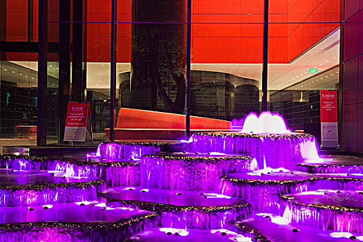 澳大利亚,新南威尔士,悉尼,中央商务区,街道,建筑,紫色,喷泉