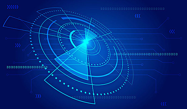 抽象未来电路板,互联网科技,计算机科技深蓝背景,科学技术概念