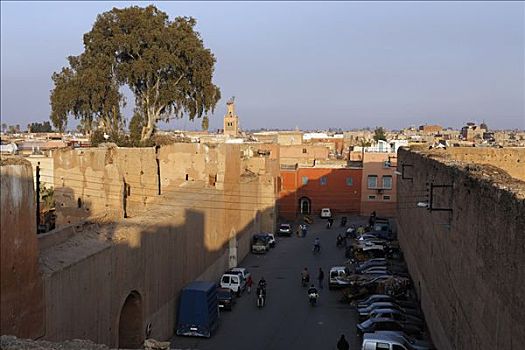 墙壁,玛拉喀什,摩洛哥,非洲