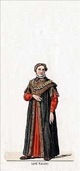 英国大法官,服饰,设计,演奏,亨利三世,19世纪,艺术家,未知