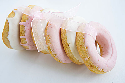 甜甜圈,糖衣,粉色,礼物