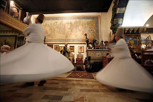 传统舞蹈,伍麦耶王朝,宫殿,餐馆,大马士革,叙利亚,动感