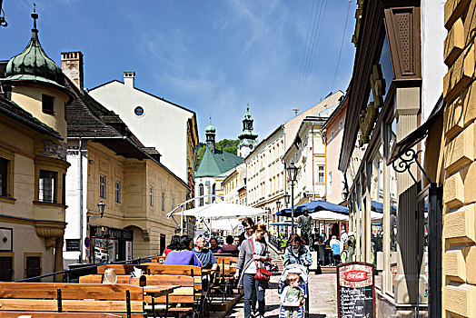 街道,餐馆,风景,教堂,斯洛伐克