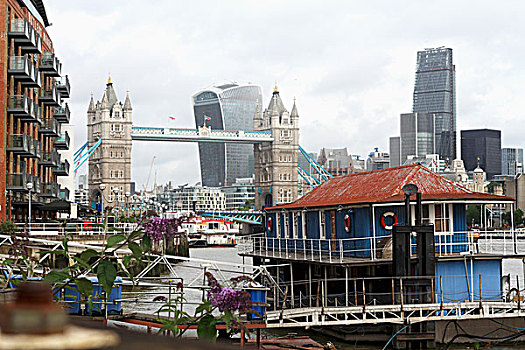 风景,塔桥,现代建筑,伦敦,英格兰,英国