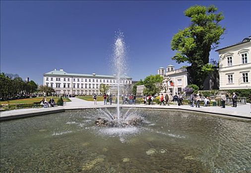 米拉贝尔,宫殿,喷泉,萨尔茨堡,奥地利,欧洲