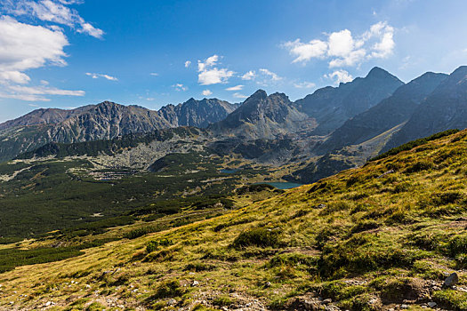 风景,山,徒步旅行,波兰,欧洲