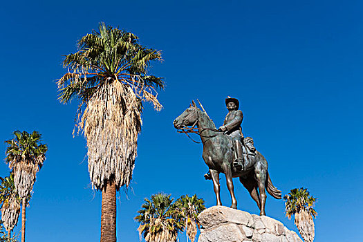 骑马,纪念,温得和克,纳米比亚,非洲