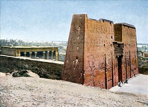 荷露斯神庙,伊迪芙,埃及,20世纪