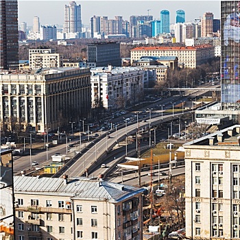 运输,立体交叉路,道路,莫斯科