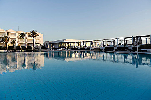 游泳,游泳池,酒店,胜地,杰尔巴,突尼斯,北非,非洲
