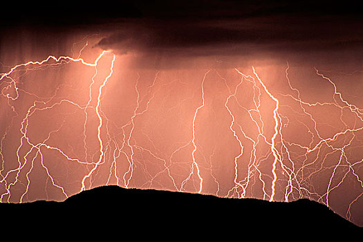 闪电,惊人,管风琴仙人掌国家保护区,亚利桑那