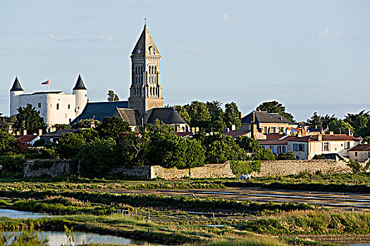法国,教堂,城堡
