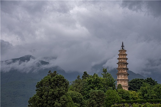 云南大理崇圣寺三塔