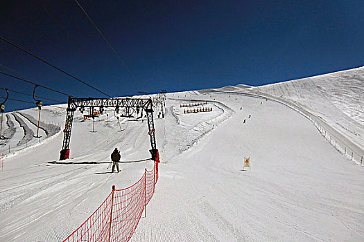 法国,滑雪道,滑雪场吊索