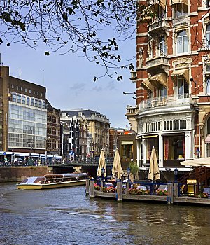 运河,阿姆斯特丹,荷兰