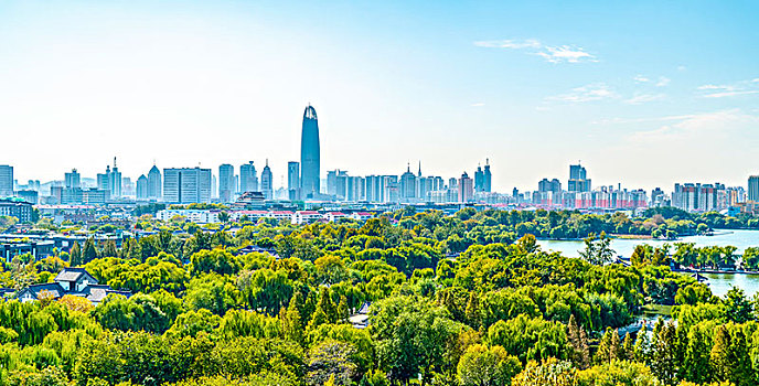 济南大明湖全景