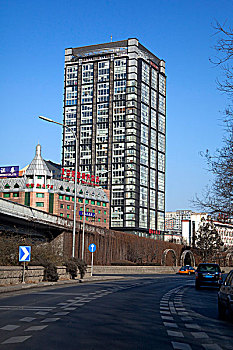 北京二环的现代建筑财富西环大厦