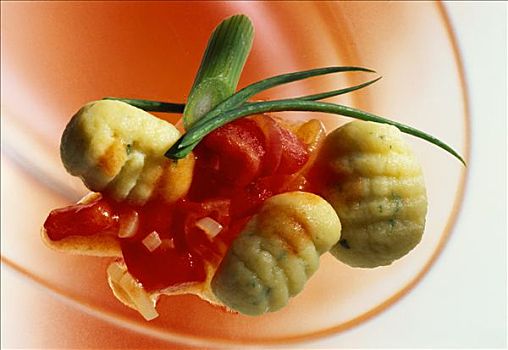 百里香,意大利汤团,炖,西红柿