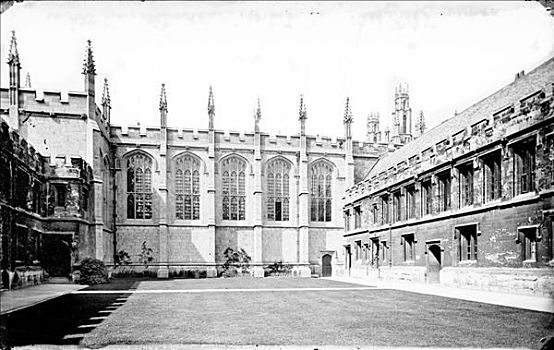 灵魂,大学,正面,线组,小教堂,牛津,1875年,艺术家