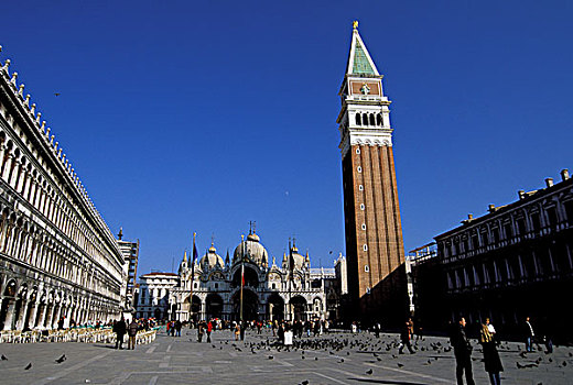 欧洲,意大利,威尼斯,圣马可教堂,圣马科,钟楼