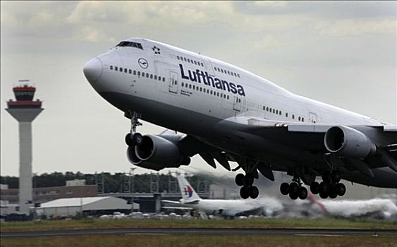 联邦德国,法兰克福,机场,波音,747-400