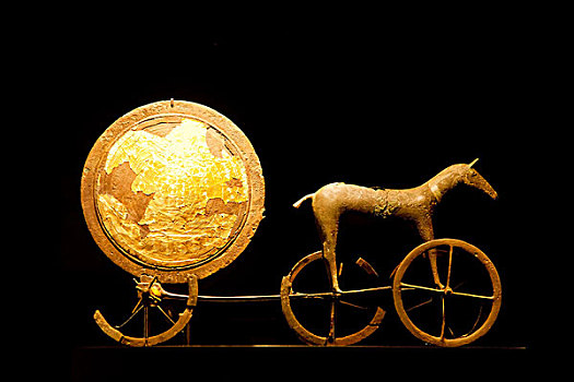 太阳,马车,青铜,岁月,展示,国家,博物馆,哥本哈根,丹麦,欧洲