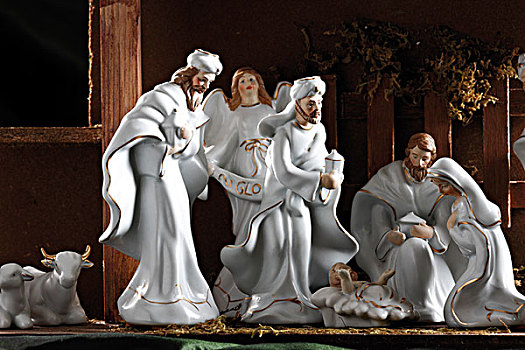 基督降生场景,塑像,白色,瓷器,小雕像