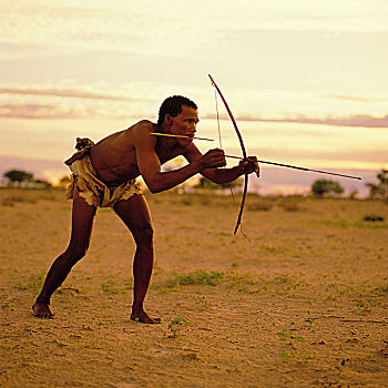 丛林原住民,猎捕,博茨瓦纳