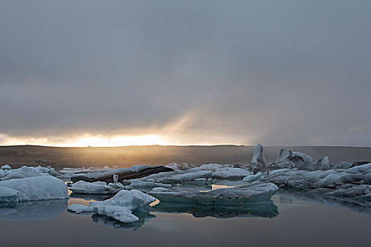 杰古沙龙湖,冰河,泻湖,斯卡夫塔菲尔国家公园,冰岛