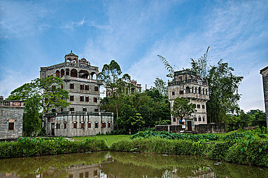广东江门市世界文化遗产,开平碉楼与古村落,自力村碉楼