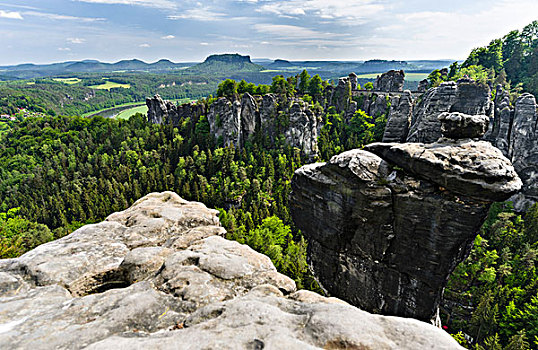 砂岩,山,撒克逊瑞士,萨克森,瑞士,岩石构造,桥,德国,大幅,尺寸