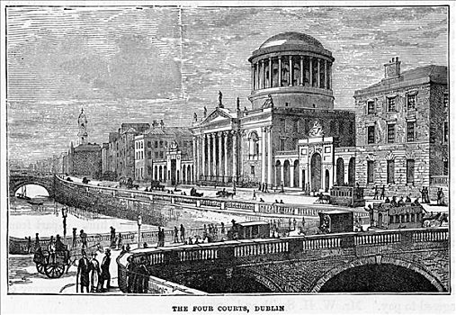 四法院,都柏林,19世纪