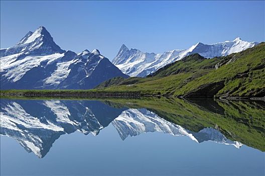 修雷克宏峰,反射,第一,靠近,格林德威尔,伯恩高地,瑞士