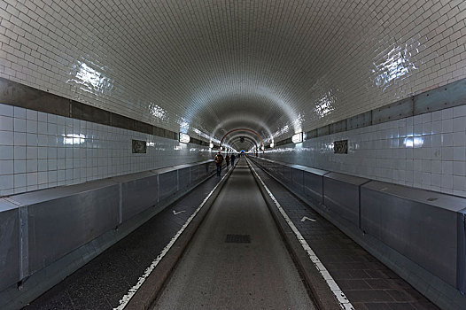 老,隧道,汉堡市,德国,欧洲