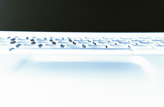 横图,青色,笔记本电脑,键盘,背景