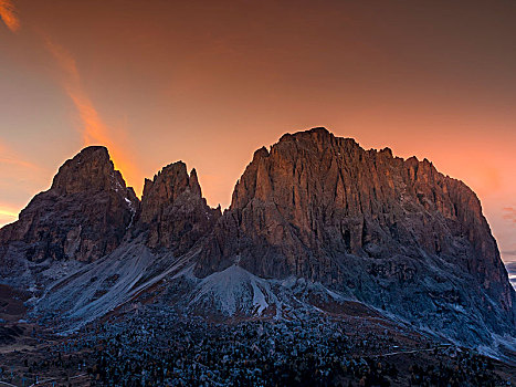 山景,多,左边,中间,右边,白云岩,南蒂罗尔,意大利,欧洲