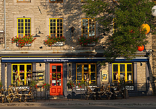 餐馆,咖啡,城镇,魁北克,加拿大,北美