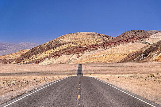 美国,加利福尼亚,死亡谷国家公园,道路
