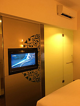 马来西亚的酒店电视墙