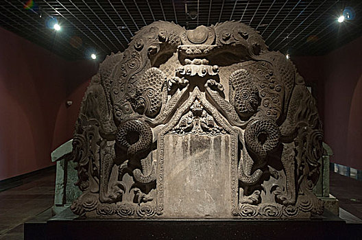西安碑林博物馆雕塑藏品唐代碑首