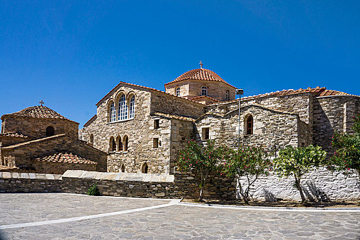 教堂,复杂,门,帕罗斯岛,基克拉迪群岛,爱琴海,希腊,欧洲