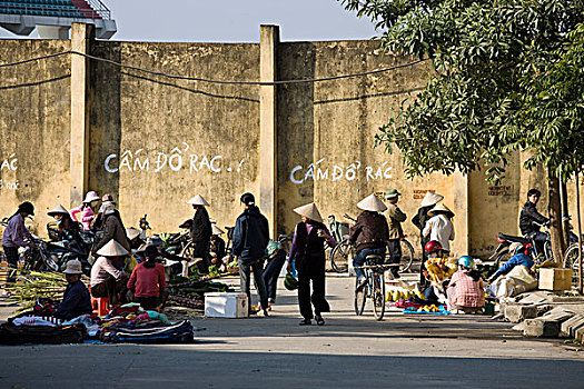 街景,干燥,下龙湾,越南,东南亚,亚洲