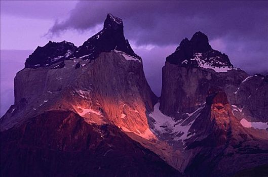 日出,山峦,智利