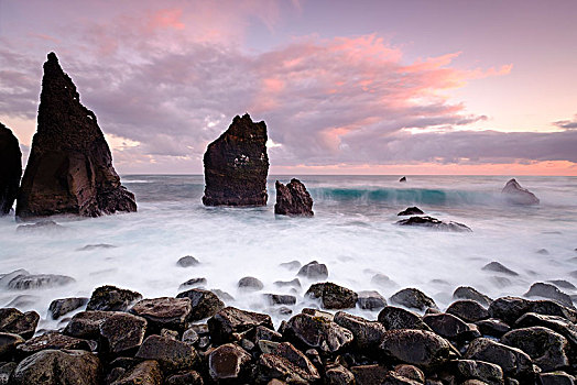 崎岖,石头,针,靠近,雷克雅奈斯,冰岛,欧洲