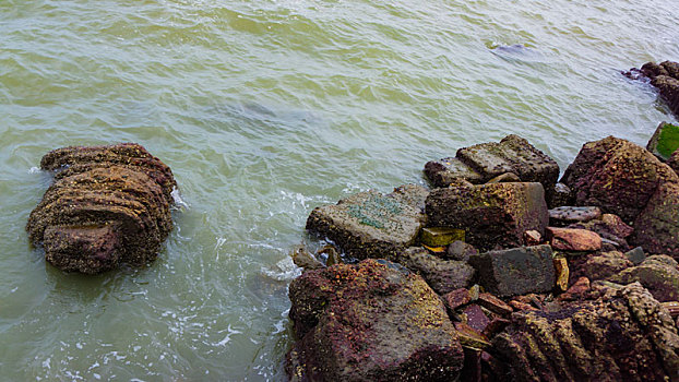 珠海情侣路海边礁石
