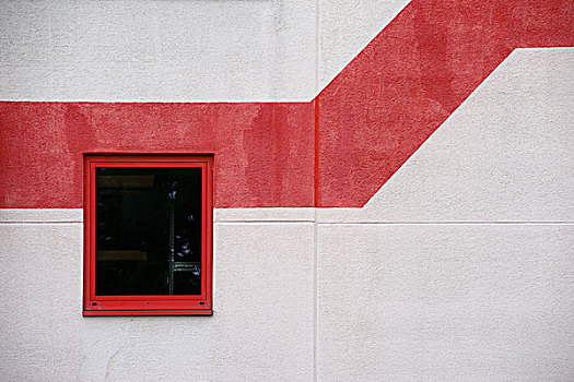 窗户,现代办公室,建筑,红色,之字形,形状,描绘,装饰