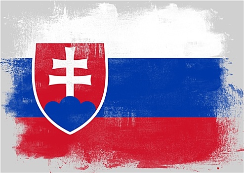 旗帜,斯洛伐克,涂绘,画刷